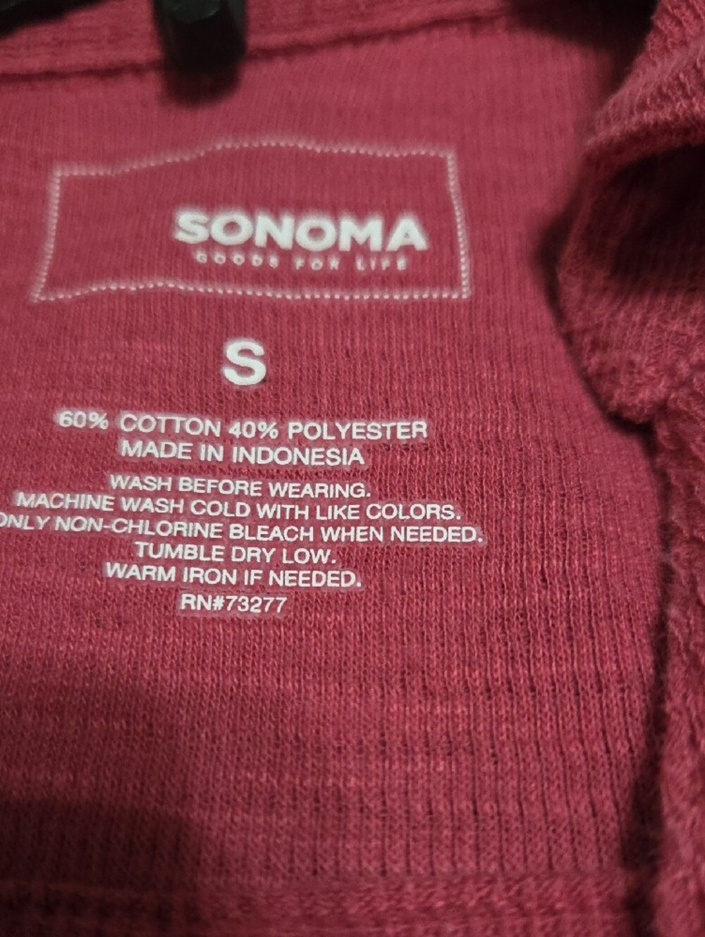 SONOMA Button-Up Knit Blouse in Raspberry - Picture 6 of 6